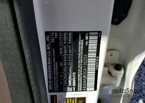 2016 Mercedes-Benz Gle 350 z USA, uszkodzony, nr VIN 4JGDA5JB2GA728253